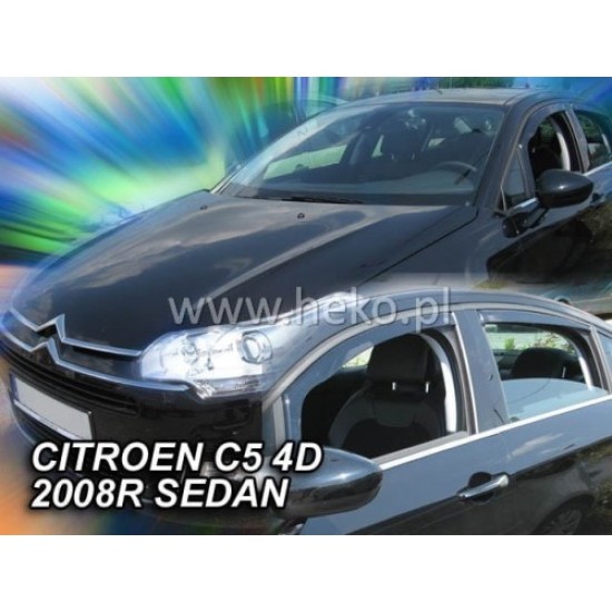 CITROEN C5 4D/5D 2008-2017 ΖΕΥΓΑΡΙ ΑΝΕΜΟΘΡΑΥΣΤΕΣ ΑΠΟ ΕΥΚΑΜΠΤΟ ΦΙΜΕ ΠΛΑΣΤΙΚΟ HEKO - 2 ΤΕΜ. Citroen