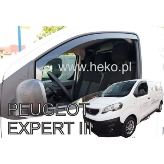 CITROEN JUMPY (III) SPACETOURER / PEUGEOT EXPERT (III) TRAVELLER  / TOYOTA PROACE (II) 2016+ / OPEL VIVARO (III) 2019+ ΖΕΥΓΑΡΙ ΑΝΕΜΟΘΡΑΥΣΤΕΣ ΑΠΟ ΕΥΚΑΜΠΤΟ ΦΙΜΕ ΠΛΑΣΤΙΚΟ HEKO - 2 ΤΕΜ. Ανεμοθραύστες