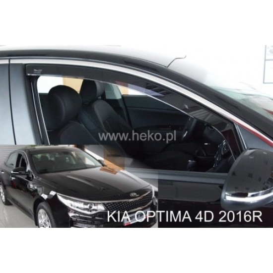 KIA OPTIMA 4D 2015-2020 ΖΕΥΓΑΡΙ ΑΝΕΜΟΘΡΑΥΣΤΕΣ ΑΠΟ ΕΥΚΑΜΠΤΟ ΦΙΜΕ ΠΛΑΣΤΙΚΟ HEKO - 2 ΤΕΜ. Ανεμοθραύστες