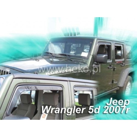 JEEP WRANGLER (III) (JK) 5D 2007-2018 ΣΕΤ ΑΝΕΜΟΘΡΑΥΣΤΕΣ ΑΥΤΟΚΙΝΗΤΟΥ ΑΠΟ ΕΥΚΑΜΠΤΟ ΦΙΜΕ ΠΛΑΣΤΙΚΟ HEKO - 4 ΤΕΜ. Ανεμοθραύστες