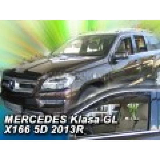 MERCEDES W166 M-CLASS 5D 2011-2015 / X166 GLS-CLASS 5D 2015-2019 / W292-W166 GLE-CLASS 2016-2019 ΖΕΥΓΑΡΙ ΑΝΕΜΟΘΡΑΥΣΤΕΣ ΑΠΟ ΕΥΚΑΜΠΤΟ ΦΙΜΕ ΠΛΑΣΤΙΚΟ HEKO - 2 ΤΕΜ. Ανεμοθραύστες