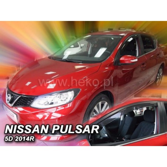 NISSAN PULSAR 5D 2014-2018 ΖΕΥΓΑΡΙ ΑΝΕΜΟΘΡΑΥΣΤΕΣ ΑΠΟ ΕΥΚΑΜΠΤΟ ΦΙΜΕ ΠΛΑΣΤΙΚΟ HEKO - 2 ΤΕΜ. Ανεμοθραύστες