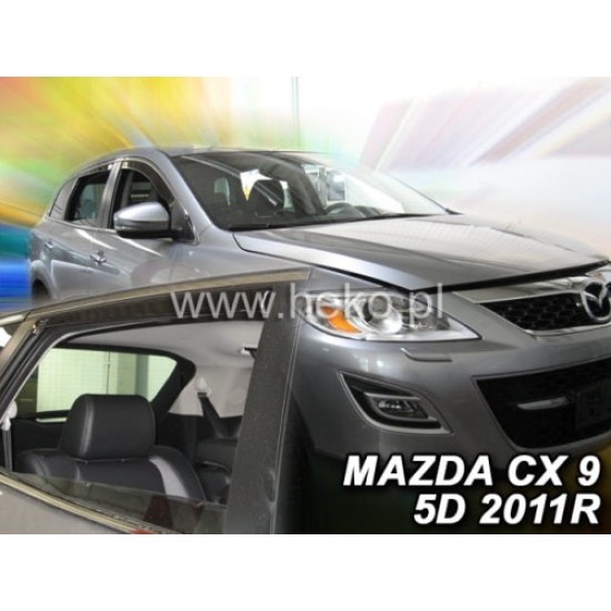 MAZDA CX-9 5D 2006-2015 ΣΕΤ ΑΝΕΜΟΘΡΑΥΣΤΕΣ ΑΥΤΟΚΙΝΗΤΟΥ ΑΠΟ ΕΥΚΑΜΠΤΟ ΦΙΜΕ ΠΛΑΣΤΙΚΟ HEKO - 4 ΤΕΜ. Ανεμοθραύστες