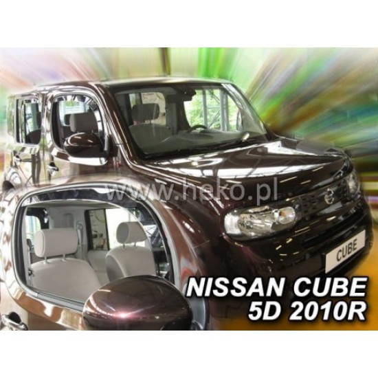 NISSAN CUBE 5D 2009-2019 ΖΕΥΓΑΡΙ ΑΝΕΜΟΘΡΑΥΣΤΕΣ ΑΠΟ ΕΥΚΑΜΠΤΟ ΦΙΜΕ ΠΛΑΣΤΙΚΟ HEKO - 2 ΤΕΜ. Ανεμοθραύστες