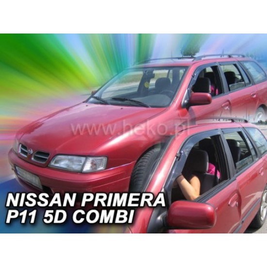 NISSAN PRIMERA (P11) (COMBI) 5D 09.1996-2002 ΣΕΤ ΑΝΕΜΟΘΡΑΥΣΤΕΣ ΑΥΤΟΚΙΝΗΤΟΥ ΑΠΟ ΕΥΚΑΜΠΤΟ ΦΙΜΕ ΠΛΑΣΤΙΚΟ HEKO - 4 ΤΕΜ. Ανεμοθραύστες