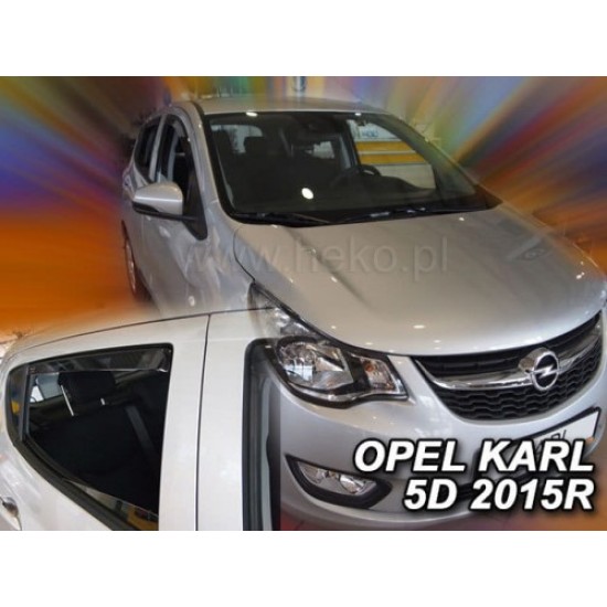 OPEL KARL 5D 2014-2019 ΣΕΤ ΑΝΕΜΟΘΡΑΥΣΤΕΣ ΑΥΤΟΚΙΝΗΤΟΥ ΑΠΟ ΕΥΚΑΜΠΤΟ ΦΙΜΕ ΠΛΑΣΤΙΚΟ HEKO - 4 ΤΕΜ. Ανεμοθραύστες