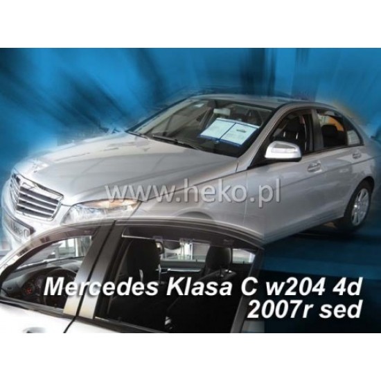 MERCEDES C-CLASS W204 4D 03/2007-2014 ΤΑΞΙ ΖΕΥΓΑΡΙ ΑΝΕΜΟΘΡΑΥΣΤΕΣ ΑΠΟ ΕΥΚΑΜΠΤΟ ΦΙΜΕ ΠΛΑΣΤΙΚΟ HEKO - 2 ΤΕΜ. Ανεμοθραύστες