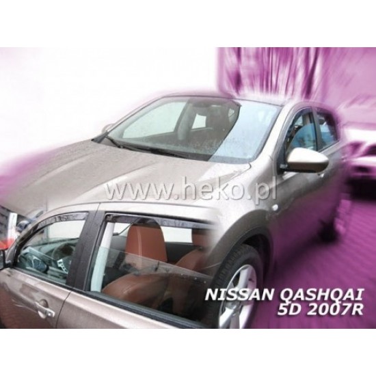 NISSAN QASHQAI (I/II) (J10) 5D 2007-2013 ΖΕΥΓΑΡΙ ΑΝΕΜΟΘΡΑΥΣΤΕΣ ΑΠΟ ΕΥΚΑΜΠΤΟ ΦΙΜΕ ΠΛΑΣΤΙΚΟ HEKO - 2 ΤΕΜ. Ανεμοθραύστες