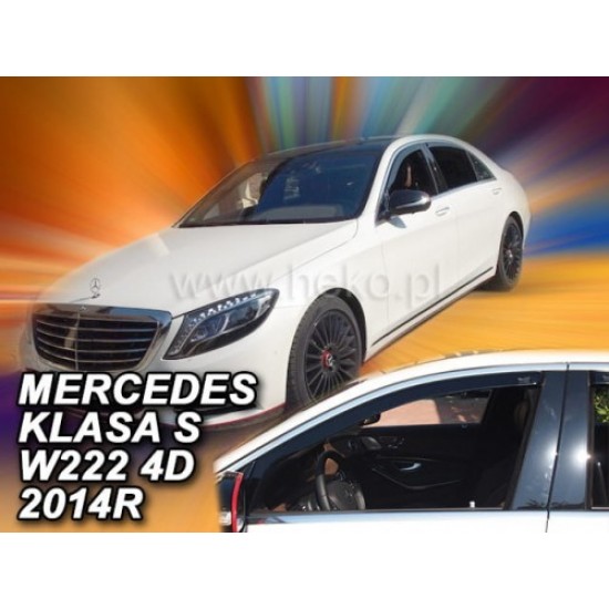 MERCEDES W222 S-CLASS 4D 2013-2020 ΖΕΥΓΑΡΙ ΑΝΕΜΟΘΡΑΥΣΤΕΣ ΑΠΟ ΕΥΚΑΜΠΤΟ ΦΙΜΕ ΠΛΑΣΤΙΚΟ HEKO - 2 ΤΕΜ. Mercedes