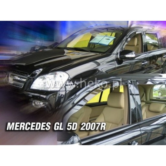 MERCEDES X164 GL-CLASS 5D 2007+ ΖΕΥΓΑΡΙ ΑΝΕΜΟΘΡΑΥΣΤΕΣ ΑΠΟ ΕΥΚΑΜΠΤΟ ΦΙΜΕ ΠΛΑΣΤΙΚΟ HEKO - 2 ΤΕΜ. Ανεμοθραύστες