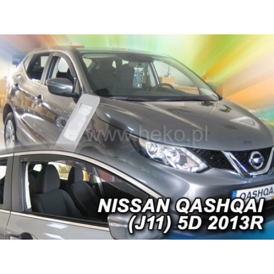 NISSAN QASHQAI (II) (J11) 5D 2013-2021 ΖΕΥΓΑΡΙ ΑΝΕΜΟΘΡΑΥΣΤΕΣ ΑΠΟ ΕΥΚΑΜΠΤΟ ΦΙΜΕ ΠΛΑΣΤΙΚΟ HEKO - 2 ΤΕΜ. Ανεμοθραύστες