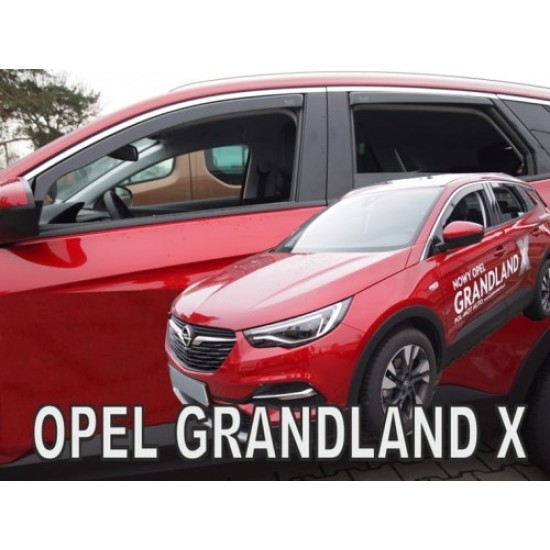 OPEL GRANDLAND X 5D 2017+ ΣΕΤ ΑΝΕΜΟΘΡΑΥΣΤΕΣ ΑΥΤΟΚΙΝΗΤΟΥ ΑΠΟ ΕΥΚΑΜΠΤΟ ΦΙΜΕ ΠΛΑΣΤΙΚΟ HEKO - 4 ΤΕΜ. Ανεμοθραύστες