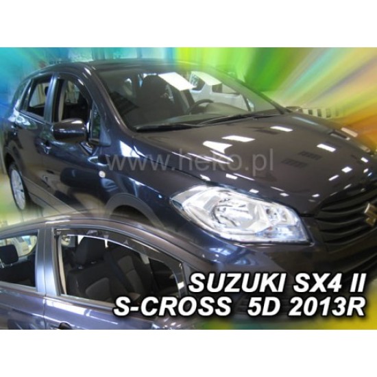 SUZUKI SX4 / S-CROSS 5D 08.2013+ ΖΕΥΓΑΡΙ ΑΝΕΜΟΘΡΑΥΣΤΕΣ ΑΠΟ ΕΥΚΑΜΠΤΟ ΦΙΜΕ ΠΛΑΣΤΙΚΟ HEKO - 2 ΤΕΜ. Ανεμοθραύστες