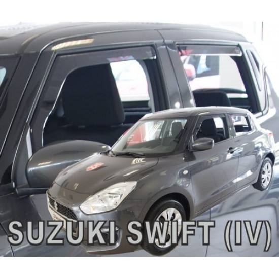 SUZUKI SWIFT (IV) 5D 2017+ ΣΕΤ ΑΝΕΜΟΘΡΑΥΣΤΕΣ ΑΥΤΟΚΙΝΗΤΟΥ ΑΠΟ ΕΥΚΑΜΠΤΟ ΦΙΜΕ ΠΛΑΣΤΙΚΟ HEKO - 4 ΤΕΜ. Ανεμοθραύστες