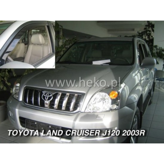 TOYOTA LAND CRUISER (J120) 5D 2003-2009 ΣΕΤ ΑΝΕΜΟΘΡΑΥΣΤΕΣ ΑΥΤΟΚΙΝΗΤΟΥ ΑΠΟ ΕΥΚΑΜΠΤΟ ΦΙΜΕ ΠΛΑΣΤΙΚΟ HEKO - 4 ΤΕΜ. Ανεμοθραύστες