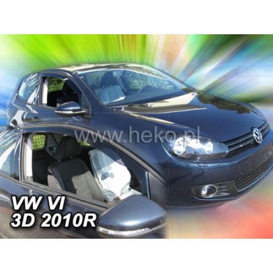 VOLKSWAGEN GOLF (VI) 3D 2009-2012 ΖΕΥΓΑΡΙ ΑΝΕΜΟΘΡΑΥΣΤΕΣ ΑΠΟ ΕΥΚΑΜΠΤΟ ΦΙΜΕ ΠΛΑΣΤΙΚΟ HEKO - 2 ΤΕΜ. Ανεμοθραύστες