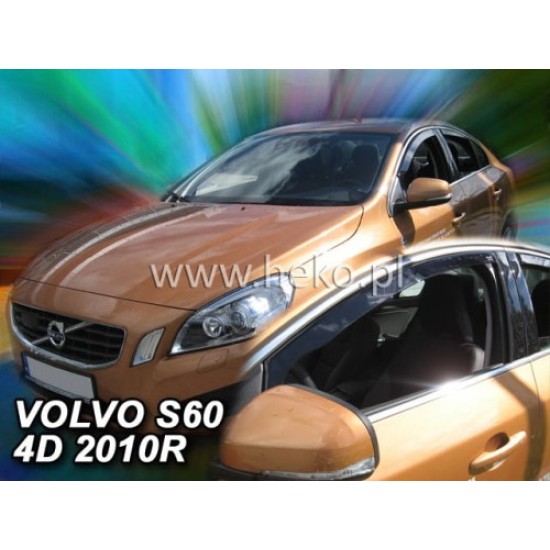 VOLVO S60 (II)/V60 (I) 4D 2010-2018 ΖΕΥΓΑΡΙ ΑΝΕΜΟΘΡΑΥΣΤΕΣ ΑΠΟ ΕΥΚΑΜΠΤΟ ΦΙΜΕ ΠΛΑΣΤΙΚΟ HEKO - 2 ΤΕΜ. Ανεμοθραύστες