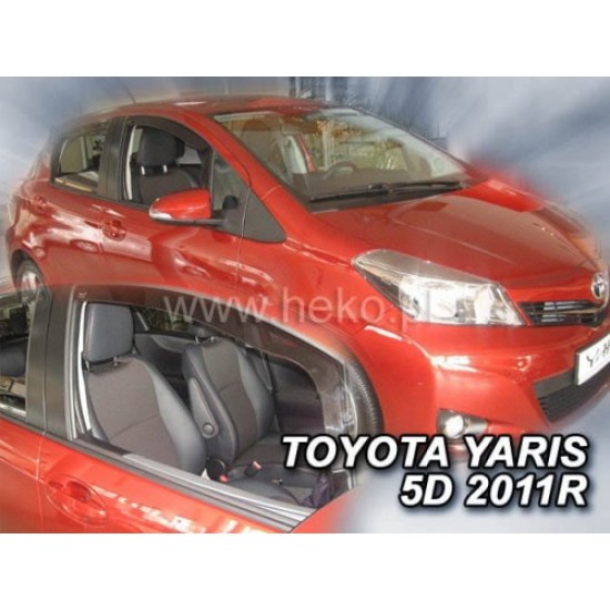 TOYOTA YARIS (III) (XP130) 5D 2011-2020 ΖΕΥΓΑΡΙ ΑΝΕΜΟΘΡΑΥΣΤΕΣ ΑΠΟ ΕΥΚΑΜΠΤΟ ΦΙΜΕ ΠΛΑΣΤΙΚΟ HEKO - 2 ΤΕΜ. Ανεμοθραύστες