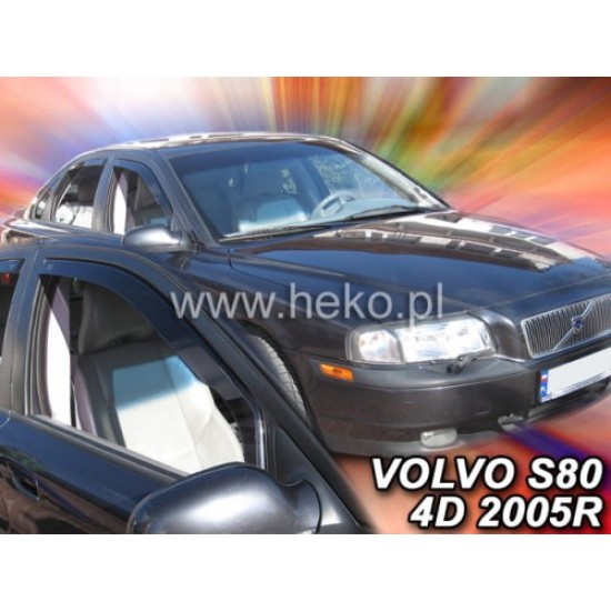 VOLVO S80 (I) 4D 1998-2006 ΖΕΥΓΑΡΙ ΑΝΕΜΟΘΡΑΥΣΤΕΣ ΑΠΟ ΕΥΚΑΜΠΤΟ ΦΙΜΕ ΠΛΑΣΤΙΚΟ HEKO - 2 ΤΕΜ. Ανεμοθραύστες