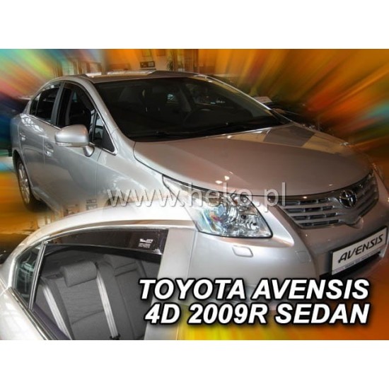 TOYOTA AVENSIS (T27) 4D (SEDAN) 2009+ ΣΕΤ ΑΝΕΜΟΘΡΑΥΣΤΕΣ ΑΥΤΟΚΙΝΗΤΟΥ ΑΠΟ ΕΥΚΑΜΠΤΟ ΦΙΜΕ ΠΛΑΣΤΙΚΟ HEKO - 4 ΤΕΜ. Ανεμοθραύστες