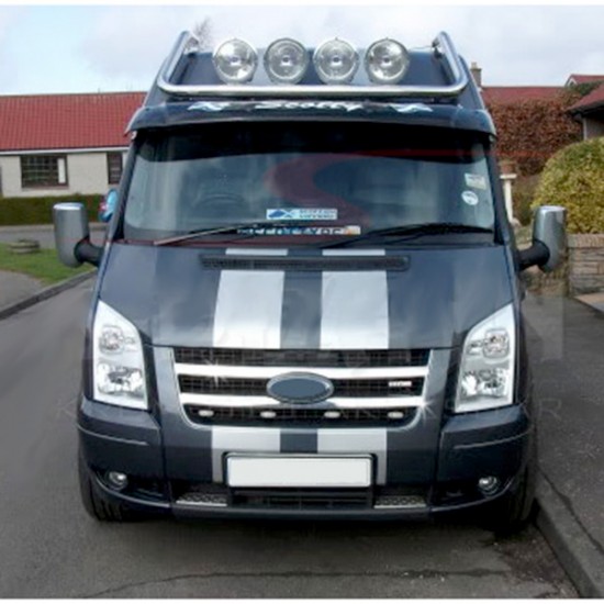 FORD TRANSIT 2007-2014 ΔΙΑΚΟΣΜΗΤΙΚΕΣ ΓΡΥΛΛΙΕΣ ΜΑΣΚΑΣ ΕΜΠΡΟΣ ΧΡΩΜΙΟΥ ΑΥΤΟΚΙΝΗΤΟΥ - 2 ΤΕΜ. Προφυλακτήρας