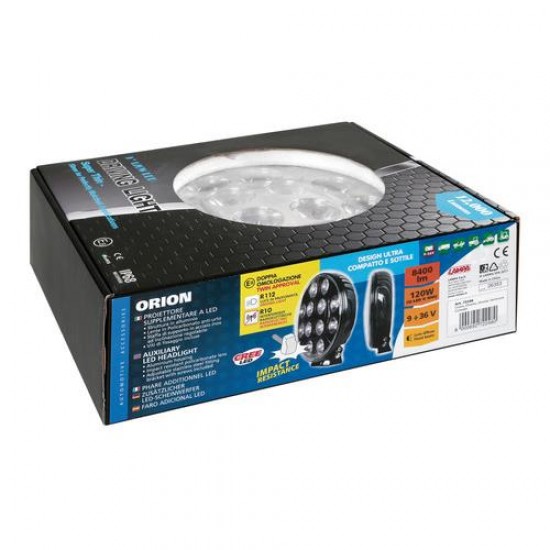 ΠΡΟΒΟΛΕΑΣ ORION 9>36V 12LED 120W 8.400LM 6.000K 215mm ΧΡΩΜΙΟ ΑΔΙΑΒΡΟΧΟΣ 1ΤΕΜ. Εξωτερικά Φώτα LED