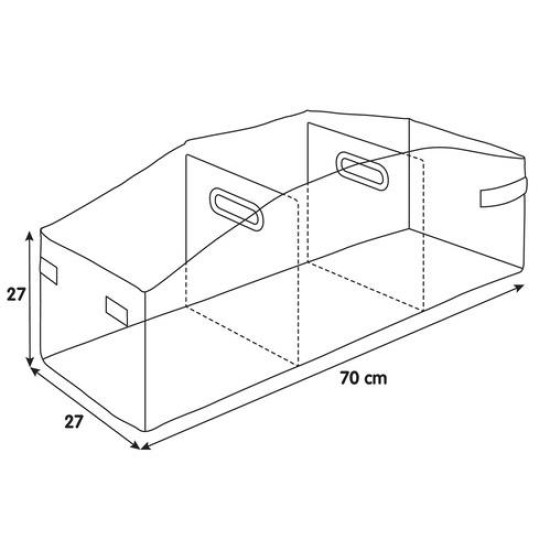 ORGANIZER ΠΟΡΤ ΜΠΑΓΚΑΖ PREMIUM ΑΔΙΑΒΡΟΧΟ 3 ΘΕΣΕΩΝ ΜΕ 2 ΧΕΡΟΥΛΙΑ (L) 70x27cm Organizers