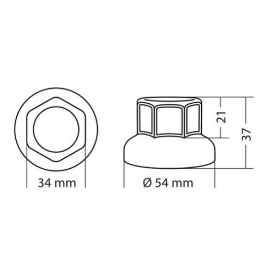 ΚΑΠΑΚΙΑ ΜΠΟΥΛΟΝΙΩΝ ΦΟΡΤΗΓΟΥ ΧΑΛΥΒΔΙΝΑ INOX 32mm 10ΤΕΜ. Διακόσμηση Τροχών