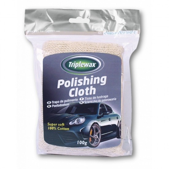 ΠΑΝΙ ΓΙΑ ΓΥΑΛΙΣΜΑ ΒΑΜΒΑΚΕΡΟ 100% (COTTON) 100g/130x27cm CARPLAN TRIPLEWAX POLISHING CLOTH - 1 ΤΕΜ. Πανιά και Σφουγγάρια