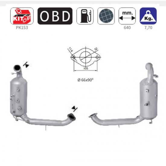 ΦΙΛΤΡΟ DPF FORD C-MAX,FOCUS /MAZDA 3 /VOLVO C30,S40,S80,V50,V70 Φίλτρα Μικροσωματιδίων (DPF)