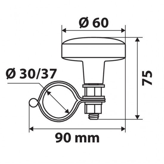 ΤΕΜΠΕΛΗΣ ΤΙΜΟΝΙΟΥ SPINNY RING 60mm ΓΙΑ ΤΙΜΟΝΙΑ ΠΑΧΟΥΣ 30>37mm (ΜΑΥΡΟ/ΚΟΚΚΙΝΟ ) Τεμπέληδες Τιμονιού