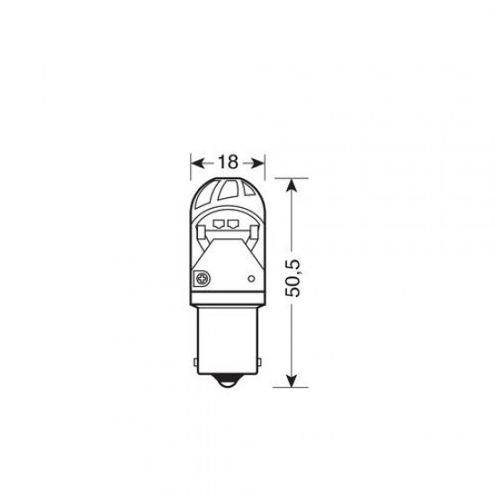 P21W 10-28V BA15s MEGA-LED 300LM ΔΙΑΘΛΑΣΗΣ ΛΕΥΚΟ (ΜΟΝΟΠΟΛΙΚΟ) BLISTER 1ΤΕΜ. Με Κάλυκα