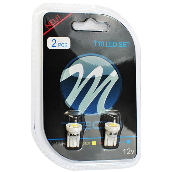 W5W 12V T10 W2,1x9,5d LED 1xSMD5050 ΛΕΥΚΟ (ΚΑΡΦΩΤΟ ΑΚΑΛΥΚΟ) BLISTER - 2 ΤΕΜ. Χωρίς Κάλυκα