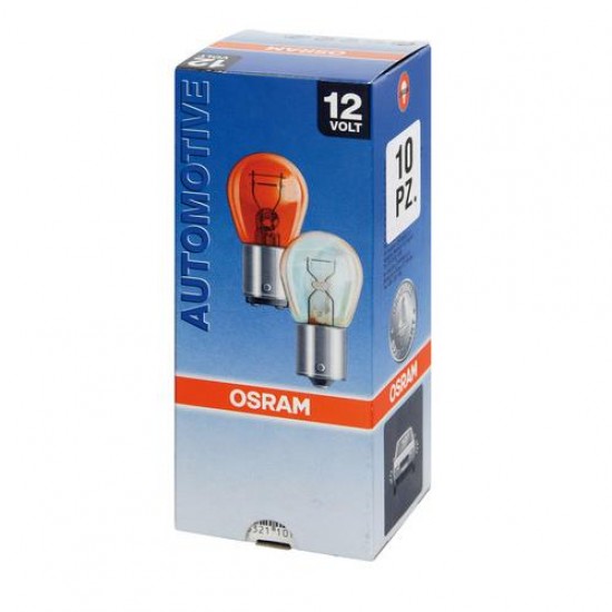 BAY15d 12V 30/8W ΠΟΡΤΟΚΑΛΙ OSRAM ORIGINAL LINE ΜΟΝΟΠΟΛΙΚΟ ΠΑΡΑΚΕΝΤΡΟ 10ΤΕΜ. ΚΟΥΤΙ Με Κάλυκα