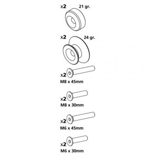 ΒΙΔΕΣ ΣΤΗΡΙΞΗΣ ΠΕΤΑΛΟΥ 6/8mm ΜΠΛΕ Σταντ