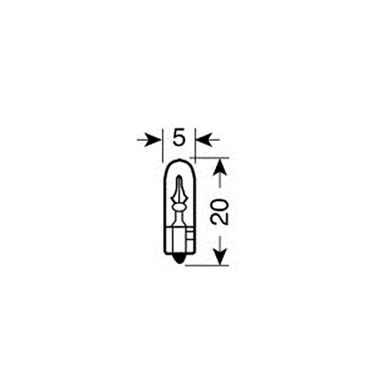 ΛΑΜΠΑ ΨΕΙΡΑ ΑΚΑΛΥΚΗ 12V/1.2W Τ5 Χωρίς Κάλυκα