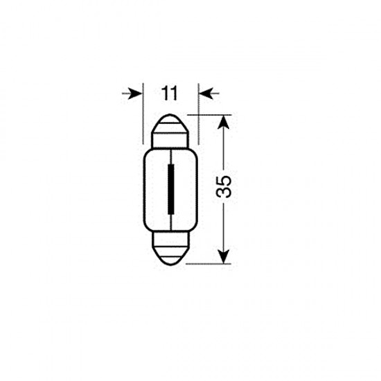 ΛΑΜΠΑ ΣΩΛΗΝΩΤΗ C5W/12V SV8,5x8 11X35mm Πλαφονιέρας