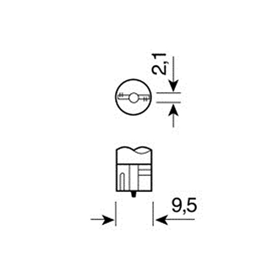 ΛΑΜΠΑΚΙΑ 12V/WB5W 5W W2.1x9.5d ΜΠΛΕ Χωρίς Κάλυκα