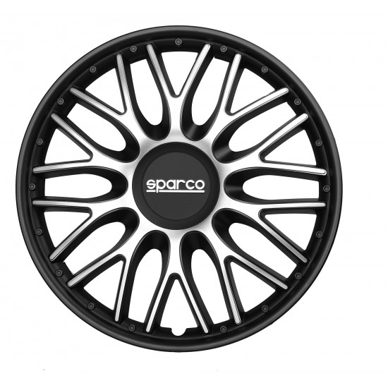 ΤΑΣΙΑ ΤΡΟΧΩΝ ΑΥΤΟΚΙΝΗΤΟΥ SPARCO ROMA 16" ΑΣΗΜΙ ΜΑΥΡΟ - 4 ΤΕΜ. Διεθνή Τάσια