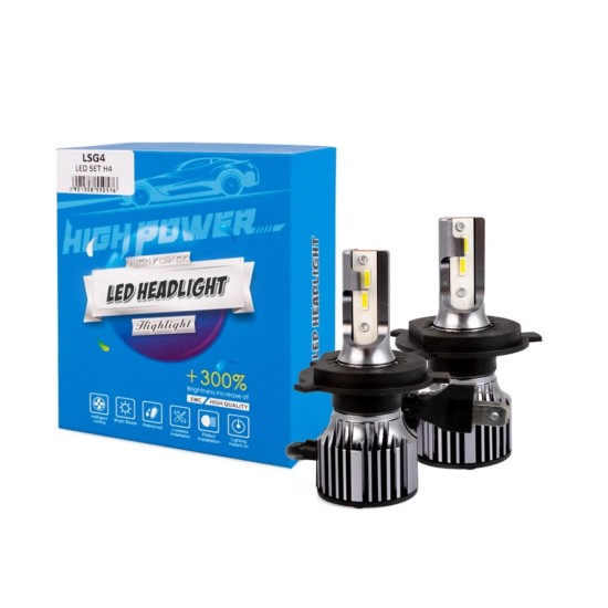 H4  12>24V 6.500K 5.000lm 50W CSP1860 LED LSG SERIES +300% KIT M-TECH - 2 ΤΕΜ. Λάμπες