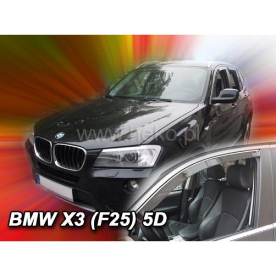 BMW X3 (F25) 5D 2010>2017 ΖΕΥΓΑΡΙ ΑΝΕΜΟΘΡΑΥΣΤΕΣ ΑΠΟ ΕΥΚΑΜΠΤΟ ΦΙΜΕ ΠΛΑΣΤΙΚΟ HEKO - 2 ΤΕΜ. ΑΝΕΜΟΘΡΑΥΣΤΕΣ