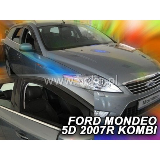 FORD MONDEO (MK4) 5D (WAGON) 2007-2014 ΣΕΤ ΑΝΕΜΟΘΡΑΥΣΤΕΣ ΑΥΤΟΚΙΝΗΤΟΥ ΑΠΟ ΕΥΚΑΜΠΤΟ ΦΙΜΕ ΠΛΑΣΤΙΚΟ HEKO - 4 ΤΕΜ. Ανεμοθραύστες