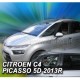 CITROEN C4 PICASSO (MK2) 5D 2013-2019 ΣΕΤ ΑΝΕΜΟΘΡΑΥΣΤΕΣ ΑΥΤΟΚΙΝΗΤΟΥ ΑΠΟ ΕΥΚΑΜΠΤΟ ΦΙΜΕ ΠΛΑΣΤΙΚΟ HEKO - 4 ΤΕΜ. Ανεμοθραύστες